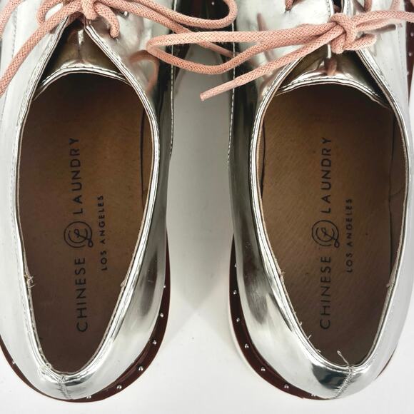 Chinese Laundry Cecilia Mirrored Oxford Platforms Size 7.5 - Picture 4 of 7